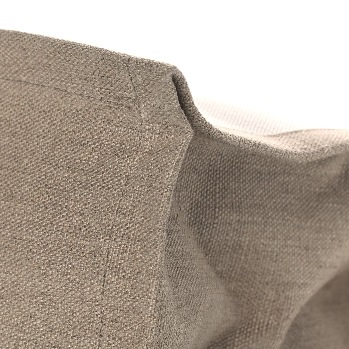 Linen Calfskin Small Rive Gauche Tote Greggio Natural