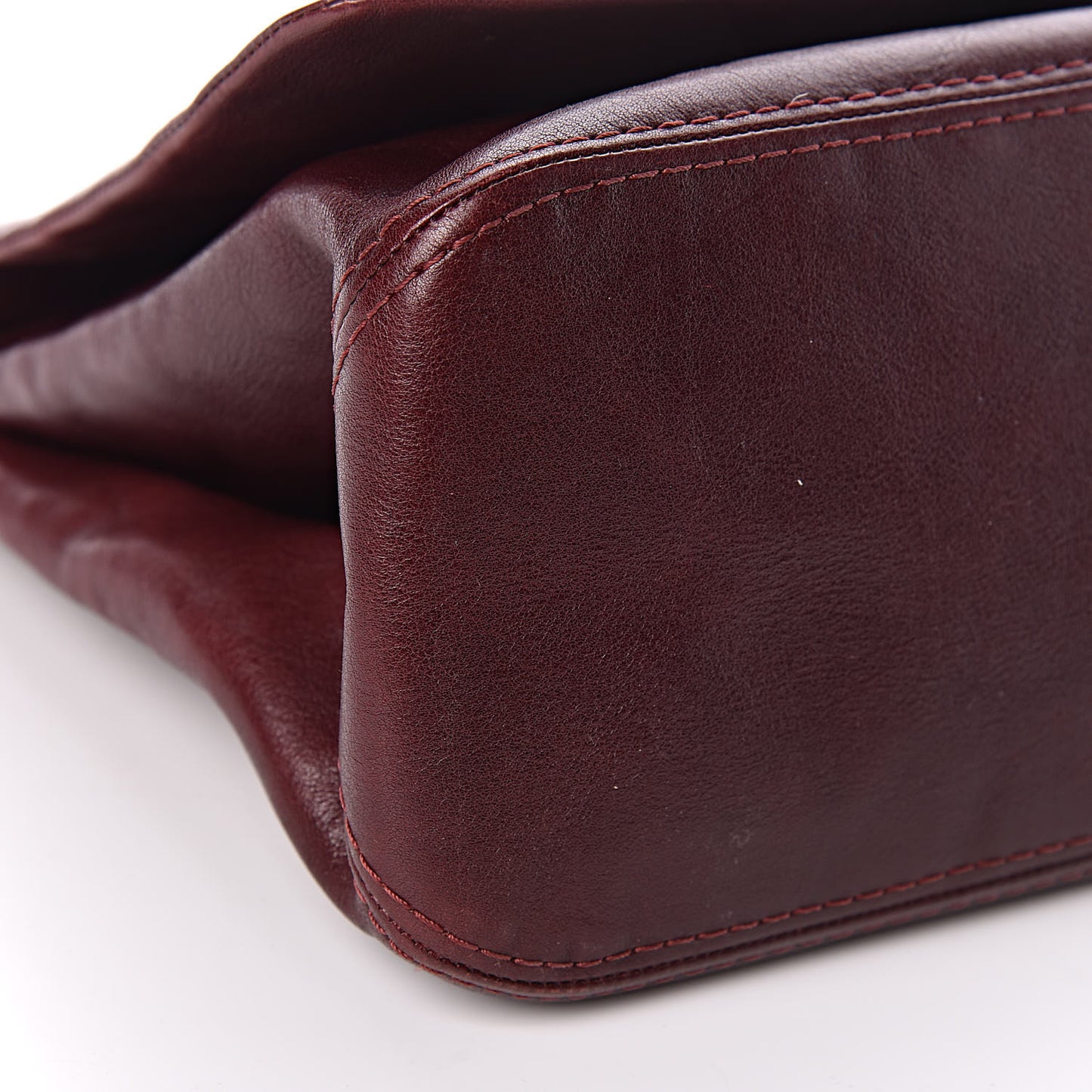 Calfskin 31 Rue Cambon Flap Shoulder Bag Burgundy