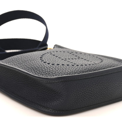 Hermes Taurillon Clemence Evelyne TPM Bleu Nuit Bleu Nuit 9 of 10