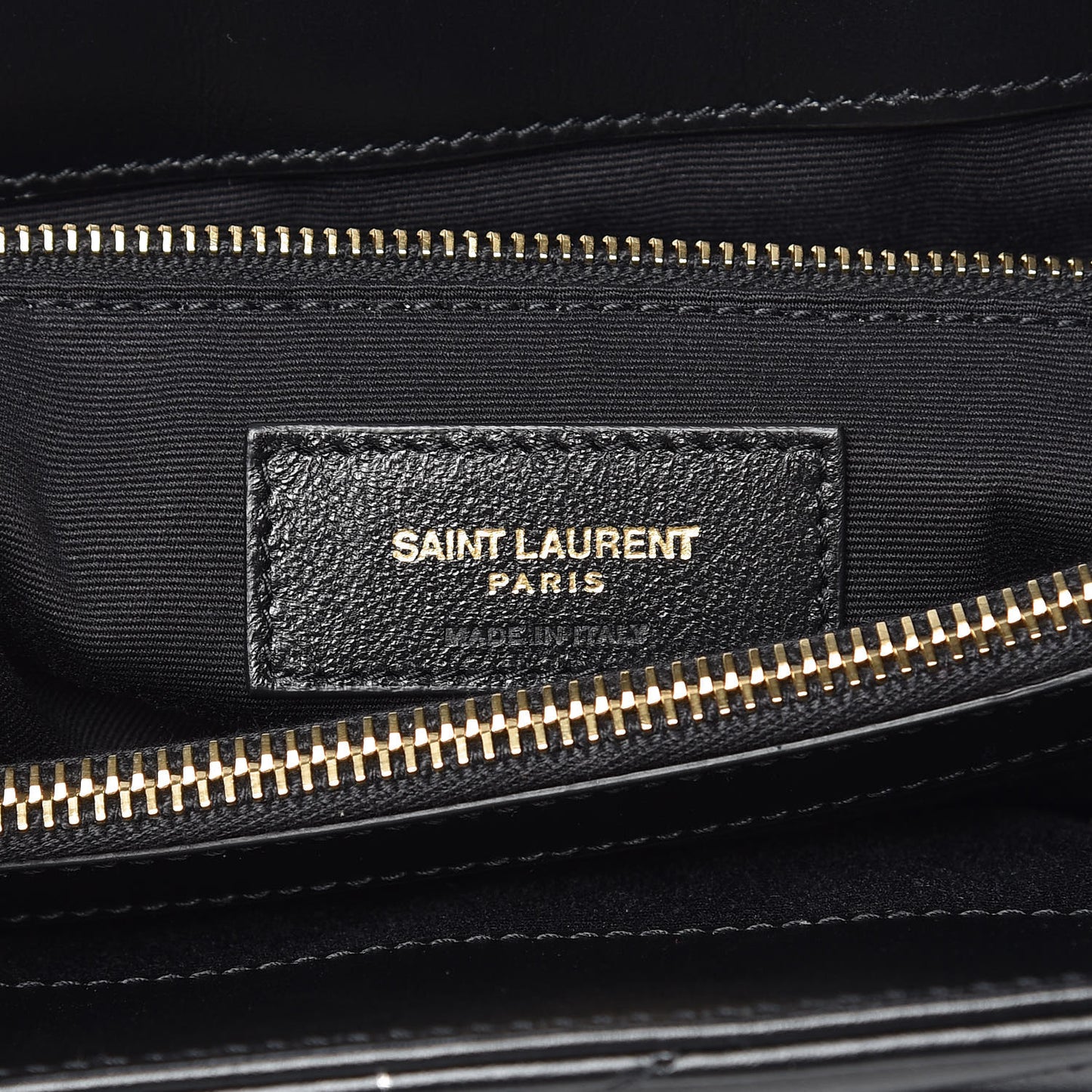 Calfskin Y Quilted Monogram Large Loulou Chain Satchel Black