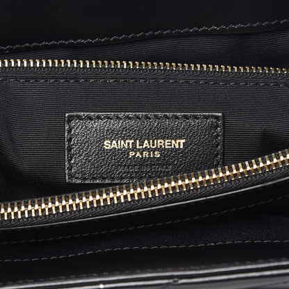Saint Laurent Calfskin Y Quilted Monogram Large Loulou Chain Satchel Black 8 of 11