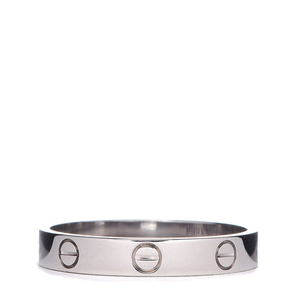 Cartier 18K White Gold 3.5mm LOVE Wedding Band Ring 61 9.5 2 of 10