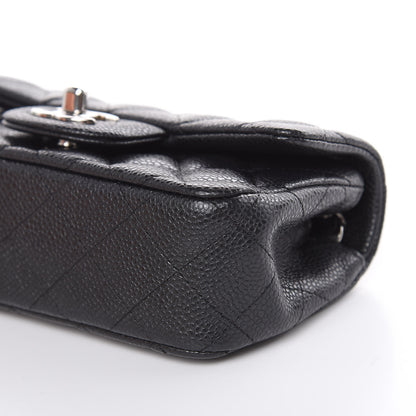 Chanel Metallic Caviar Quilted Extra Mini Flap Black 9 of 10