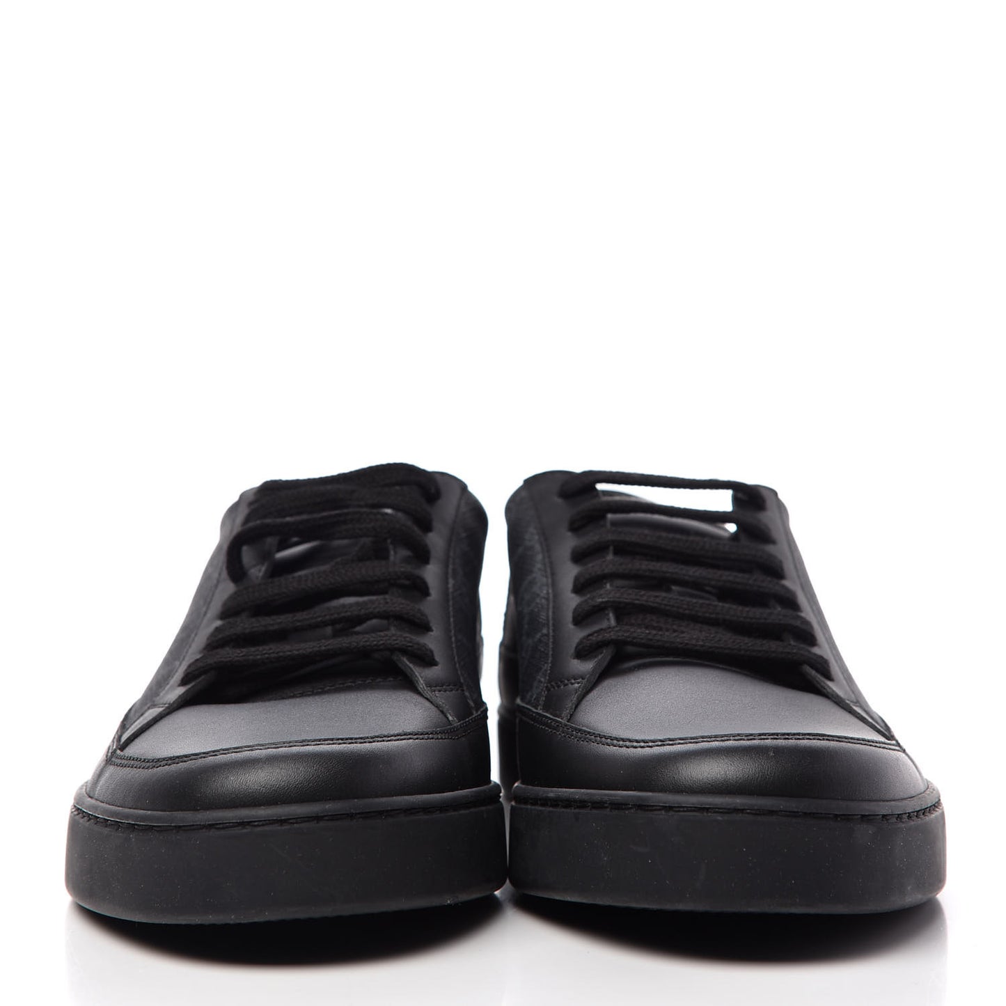 GG Supreme Monogram Mens Low Top Sneakers 8.5 Black