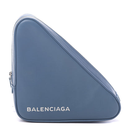 Balenciaga Calfskin M Triangle Pouch Bleu Persan 1 of 9