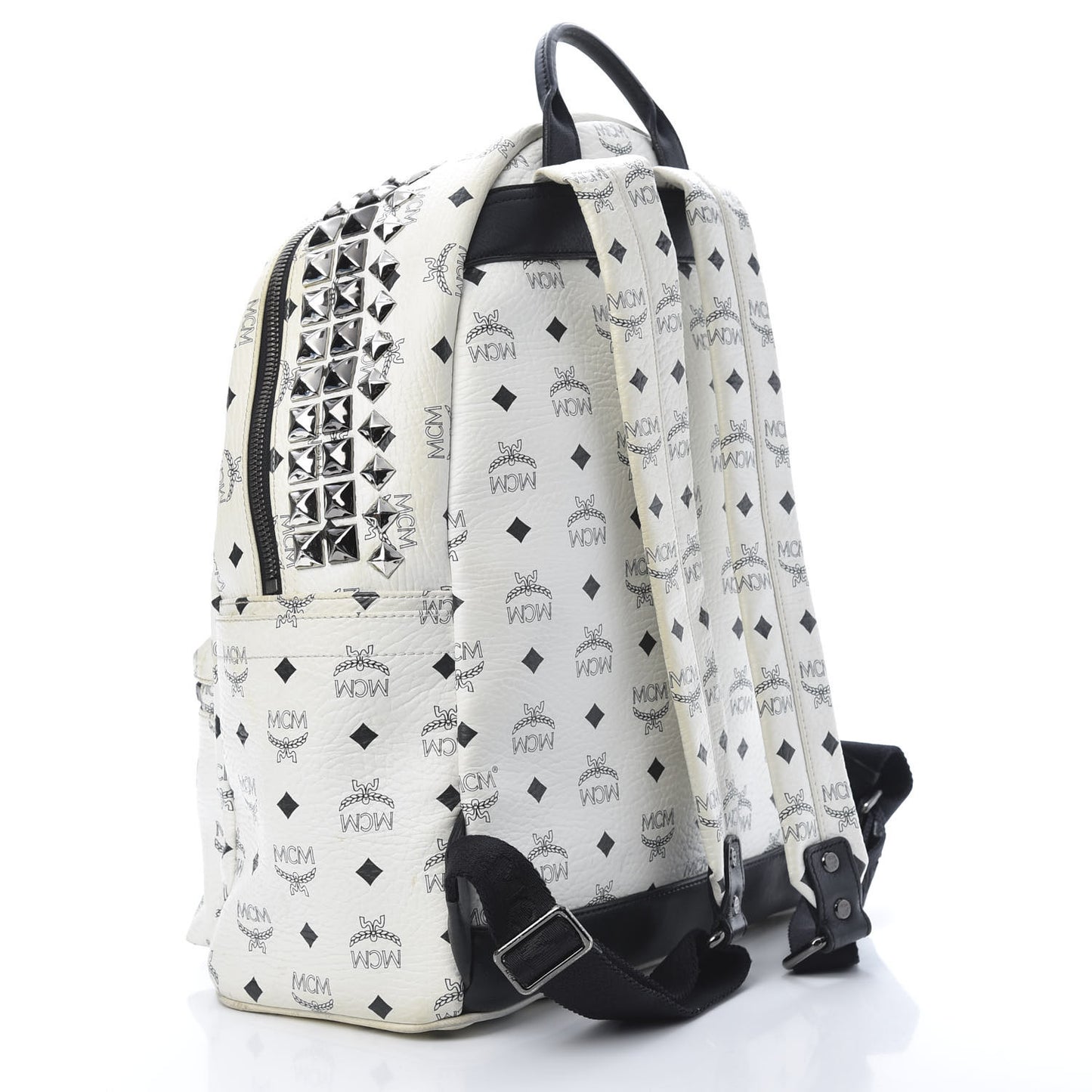 Visetos Crown Stud Medium Stark Backpack White