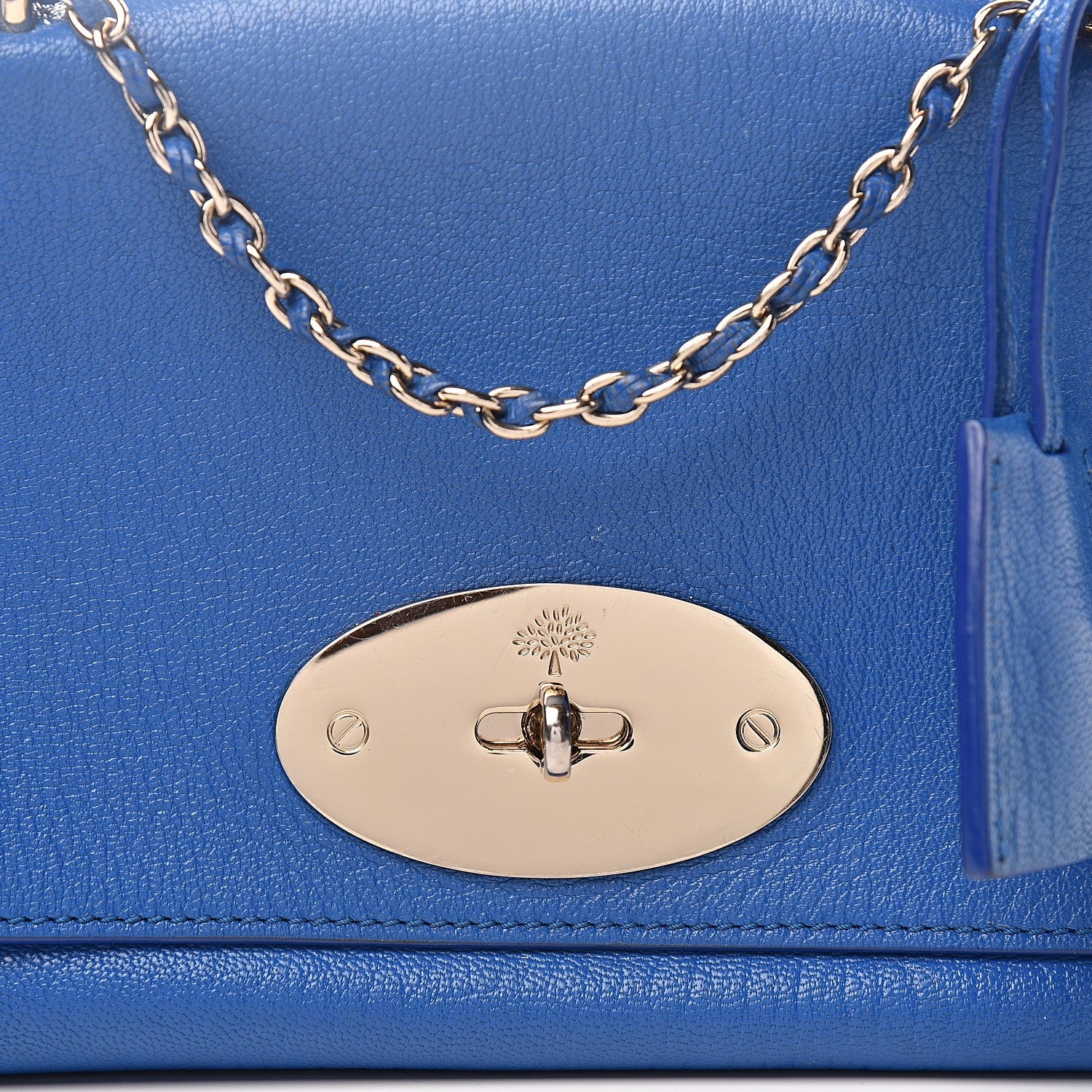 Mulberry Glossy Goatskin Small Lily Flap Bluebell Blue 12 of 12