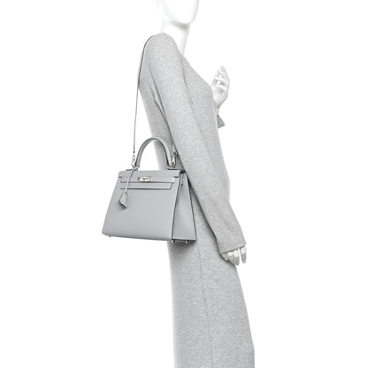 Hermes Epsom Kelly Sellier 28 Bleu Glacier 2 of 11