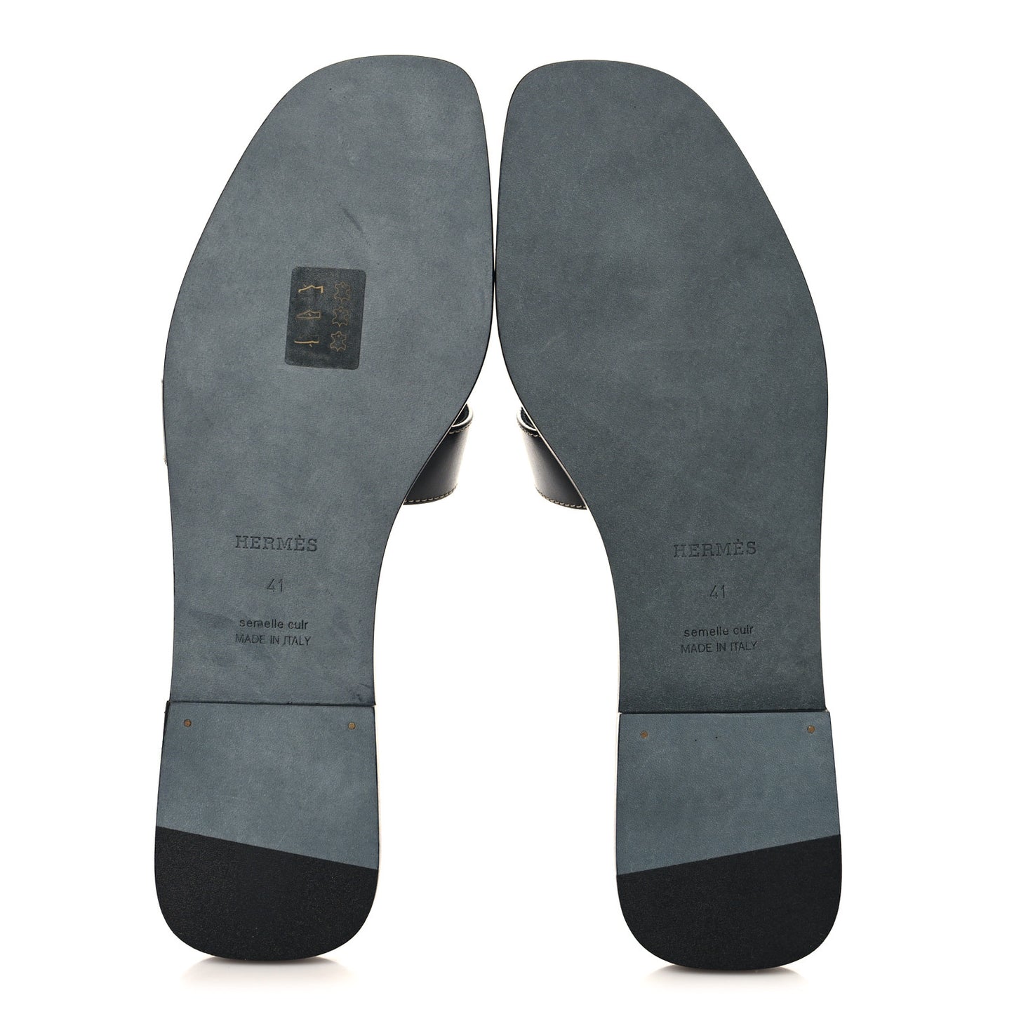 Box Calfskin Oran Sandals 41 Black