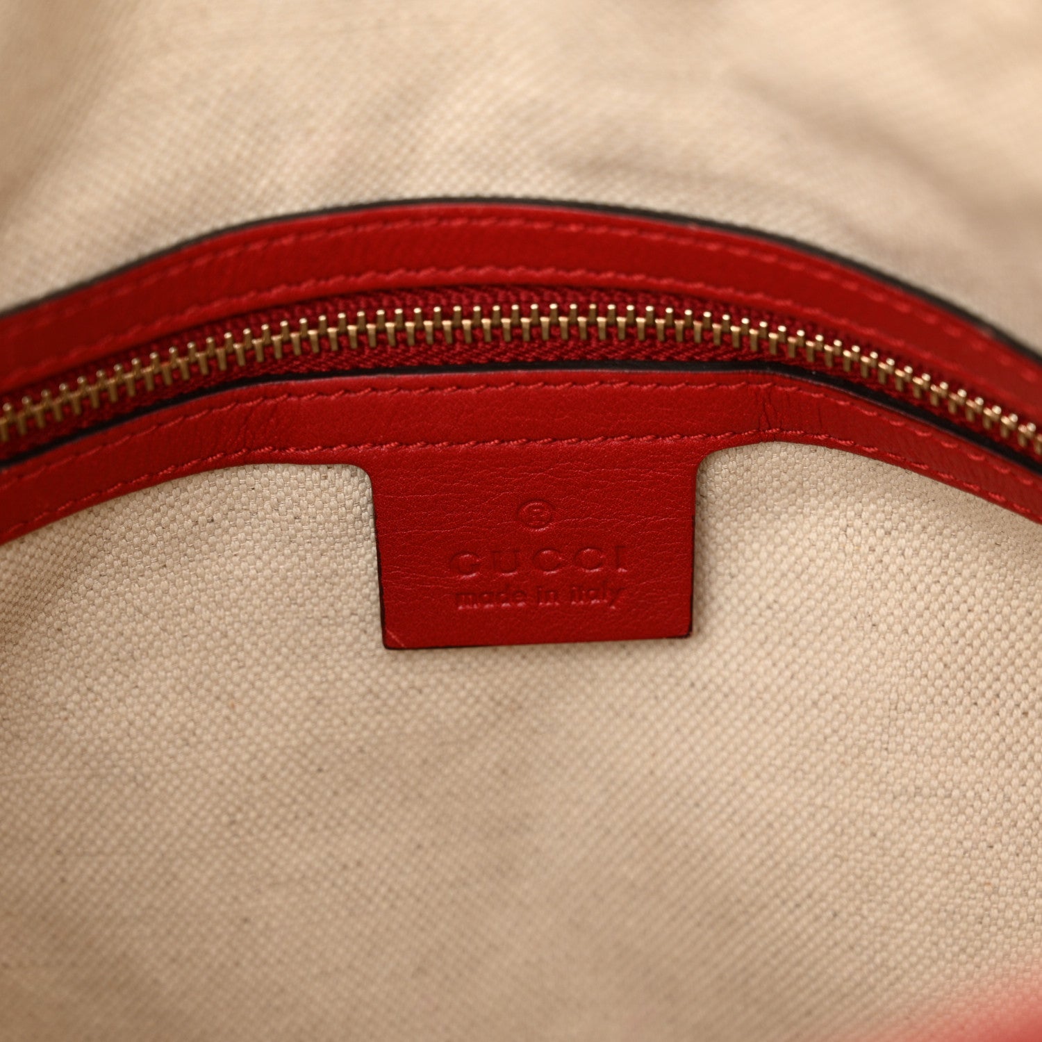 Gucci GG Supreme Monogram Calfskin Medium Nice Boston Beige Ebony Hibiscus Red 6 of 13