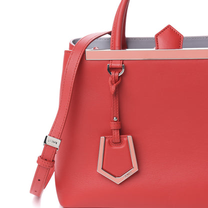 Fendi Vitello Dolce Century Petite 2Jours Tote Fiamma Ardesia 9 of 9