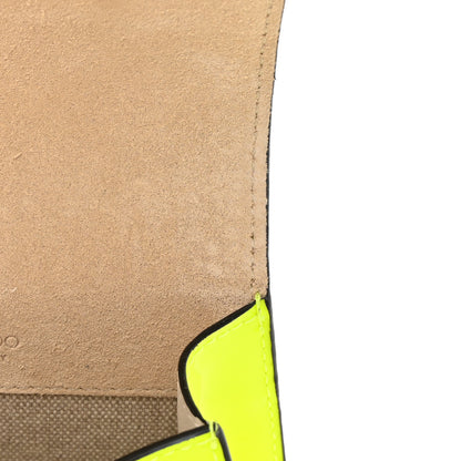 Jimmy Choo Patent Calfskin Micro Varenne Top Handle Satchel Neon Citron 11 of 13