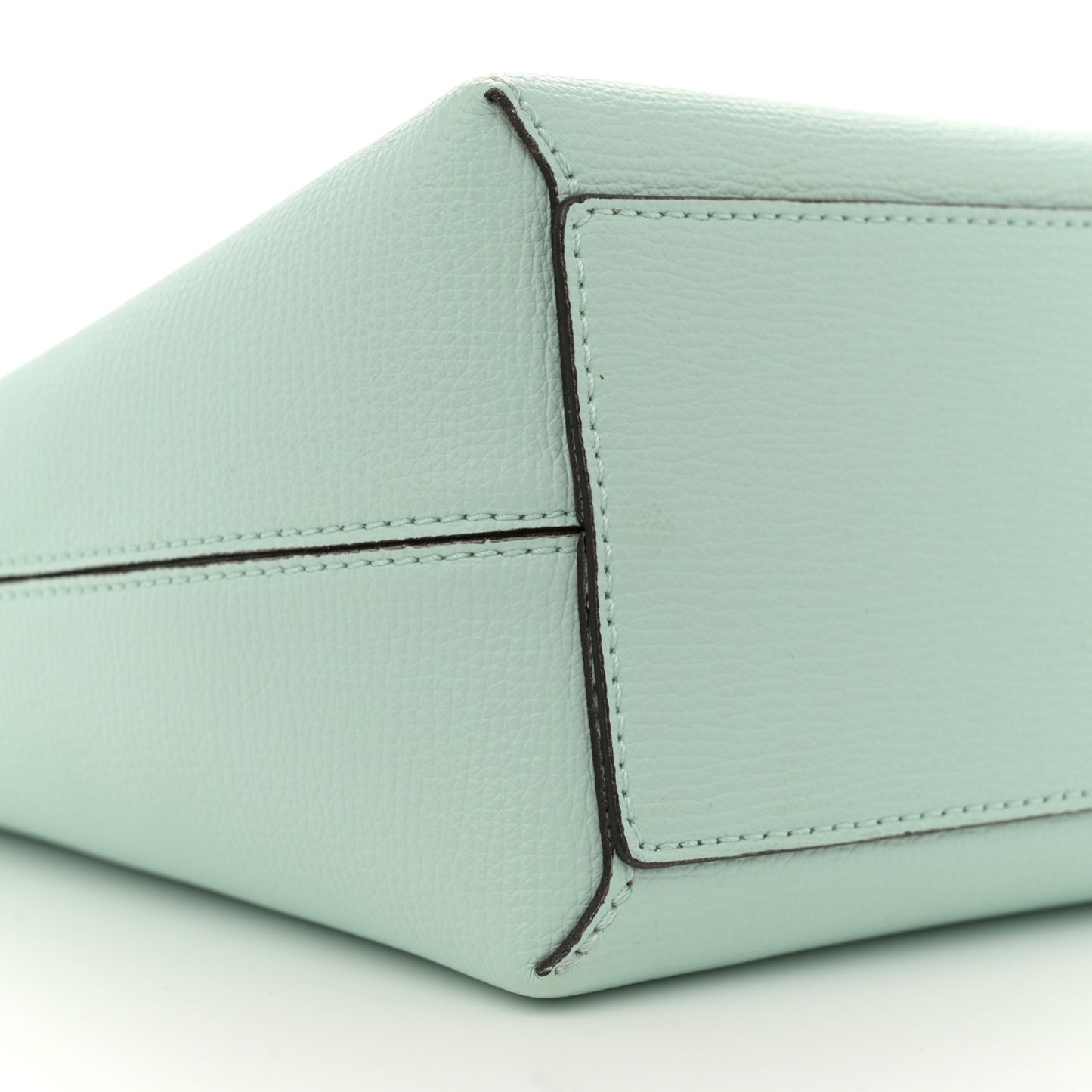 Calfskin Haymarket Check Small Reversible Tote Pale Opal