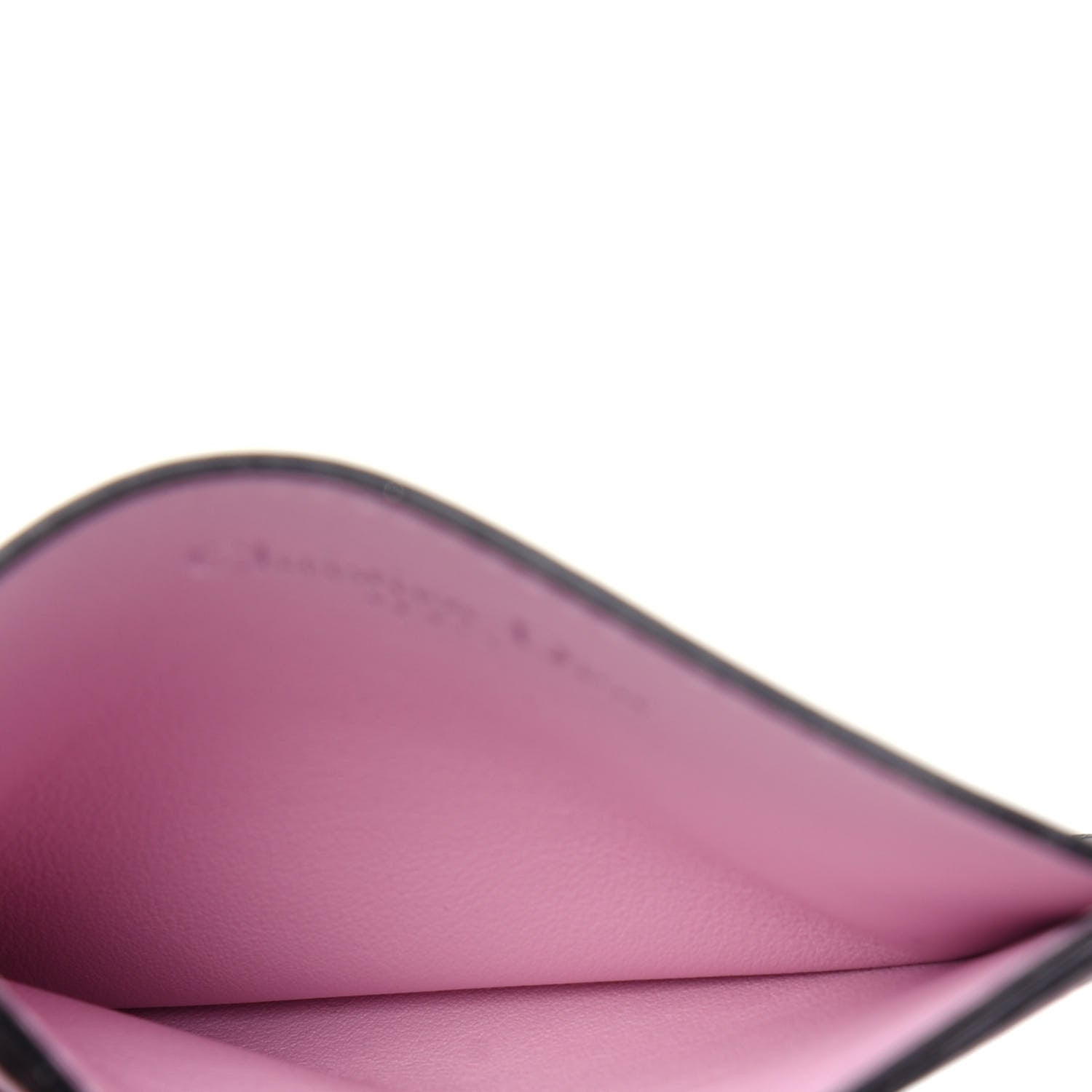 Christian Dior Calfskin Keychain Card Holder Black Pink 5 of 7