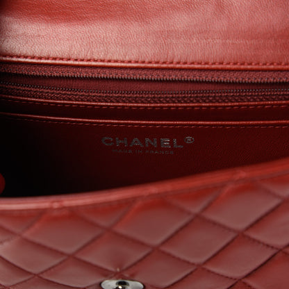 Chanel Lambskin Quilted Mini Rectangular Flap Red 8 of 11