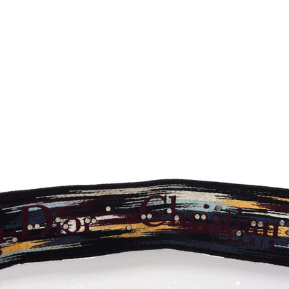 Christian Dior Canvas Studded Bohemian-Inspired Shoulder Strap Black Multicolor 4 of 5