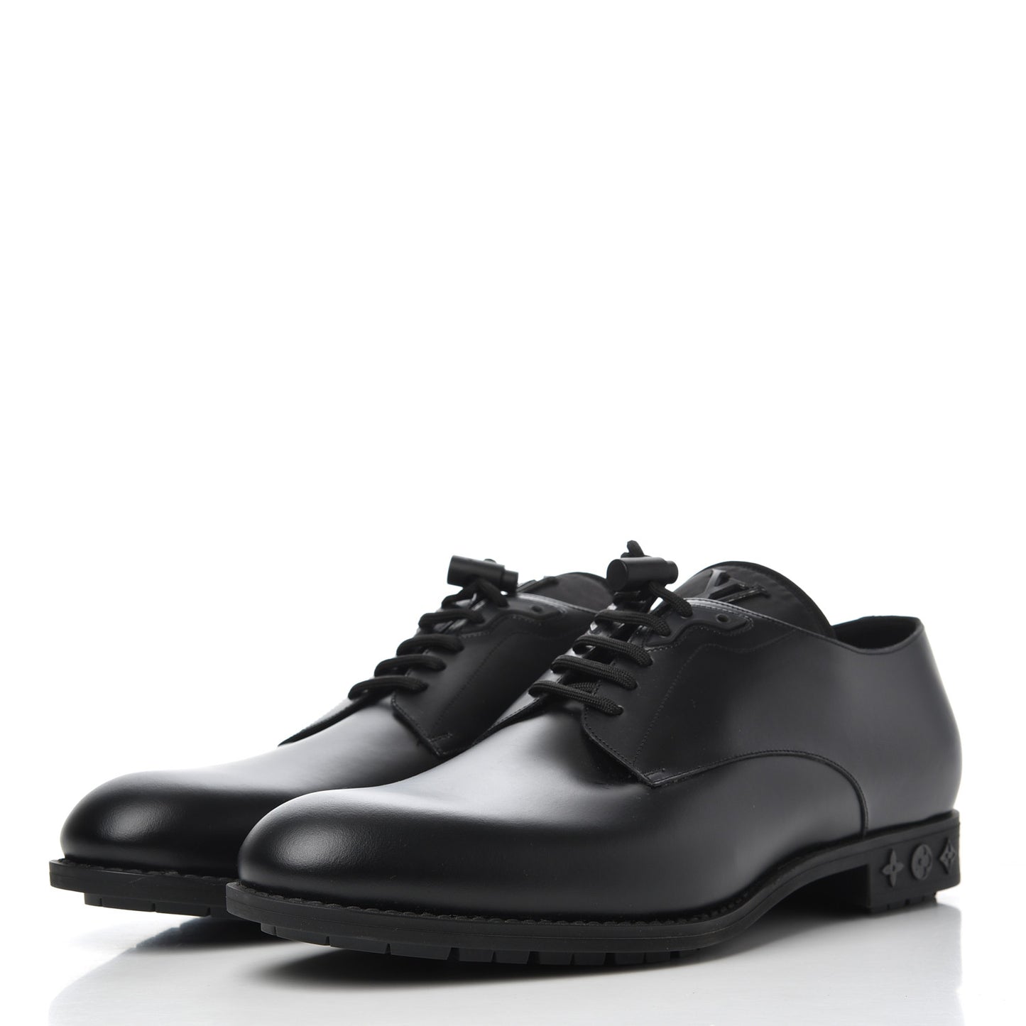 Calfskin Mens Formal Derby Shoes 11 Black