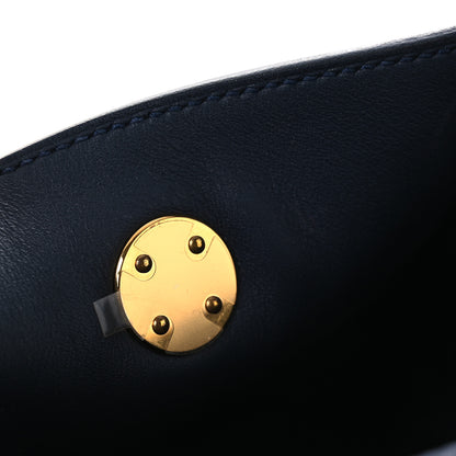 Hermes Taurillon Clemence Mini Lindy 20 Bleu Nuit 11 of 13