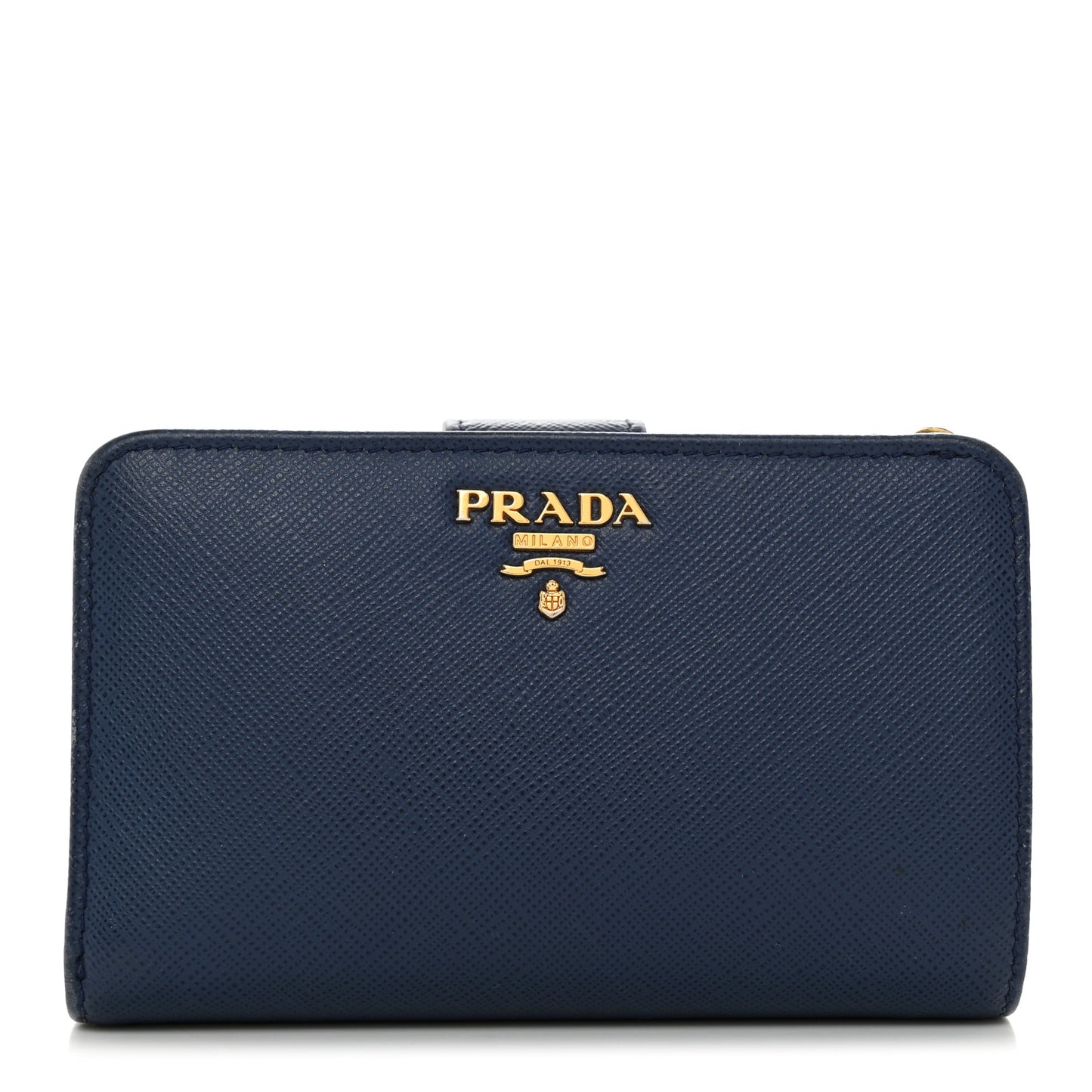 Saffiano Metal Compact Wallet Bluette