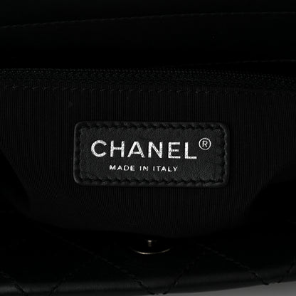 Chanel Calfskin Quilted Small Easy Shopping Tote Black 6 of 10