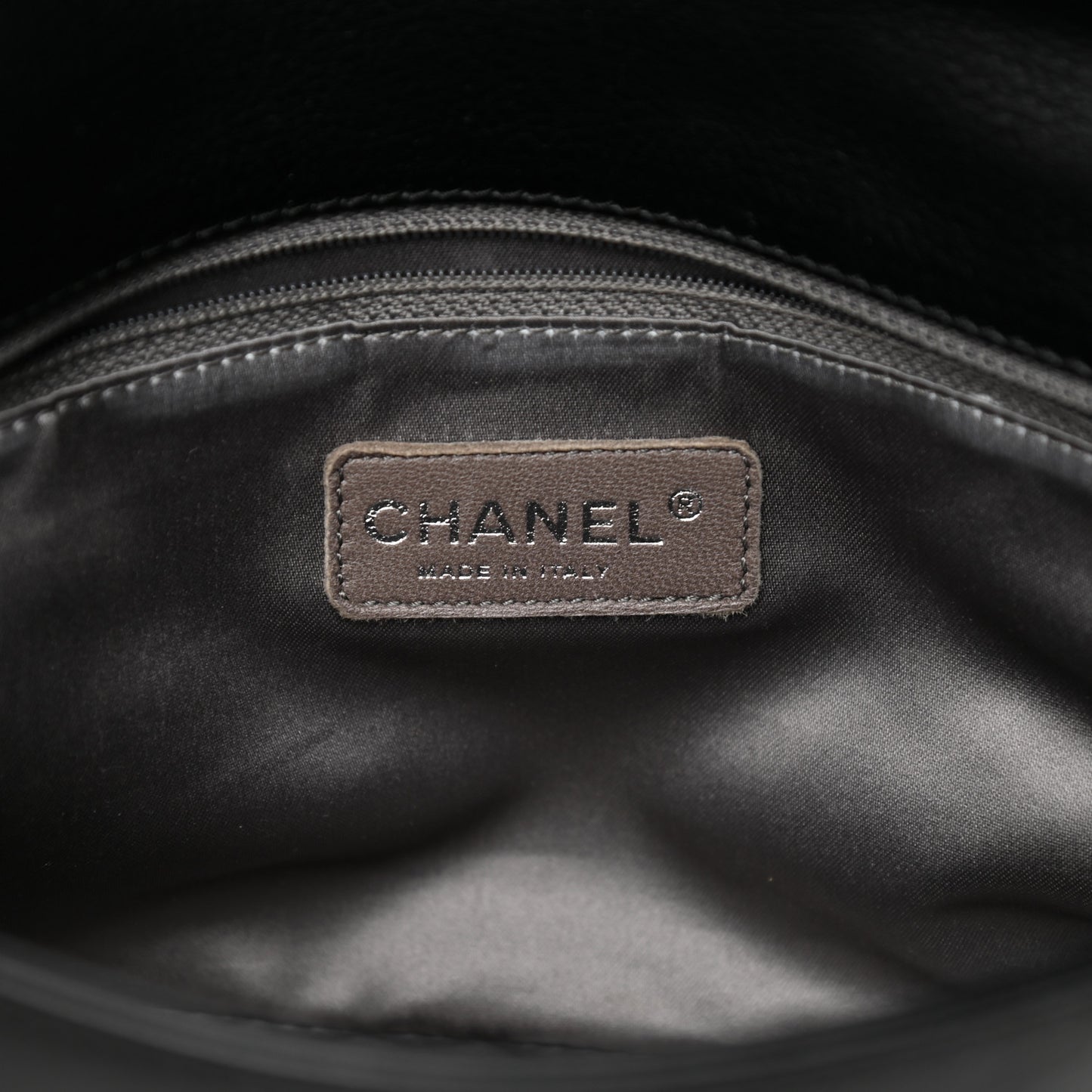 Grained Calfskin Mademoiselle Lock Bijoux Chain Flap Black