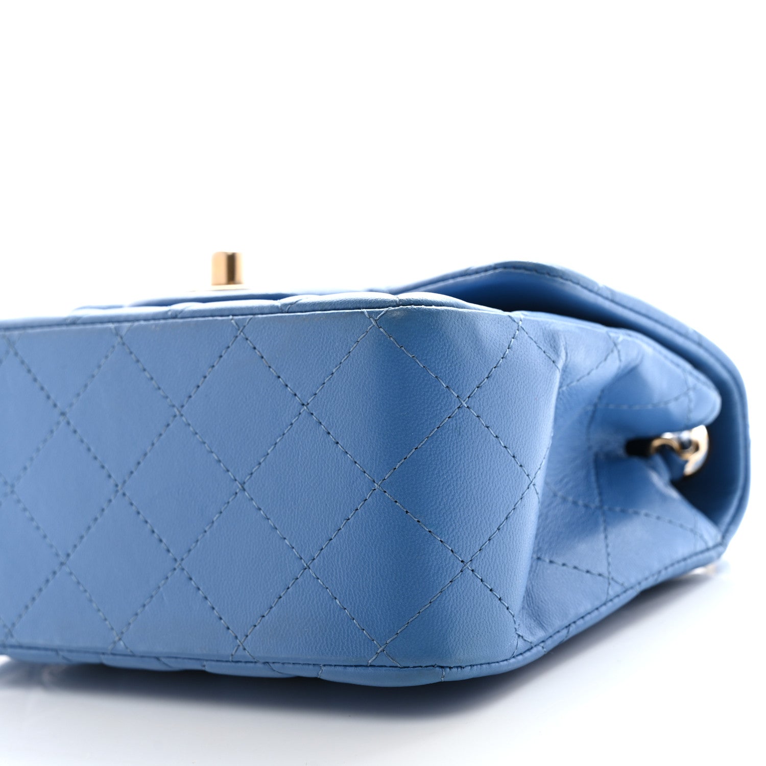 Chanel Lambskin Quilted Mini Square Flap Blue 10 of 10