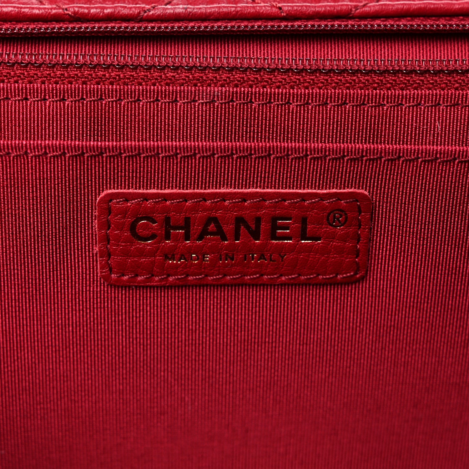 Chanel Calfskin Quilted Small XXL Travel Flap Bag Red 6 of 11