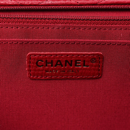 Chanel Calfskin Quilted Small XXL Travel Flap Bag Red 6 of 11
