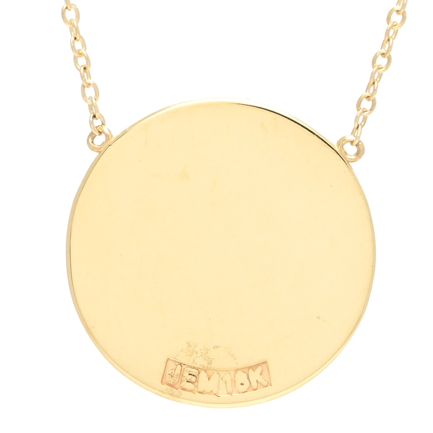 Jennifer Meyer 18K Yellow Gold Diamond Letter C Disc Necklace 5 of 5
