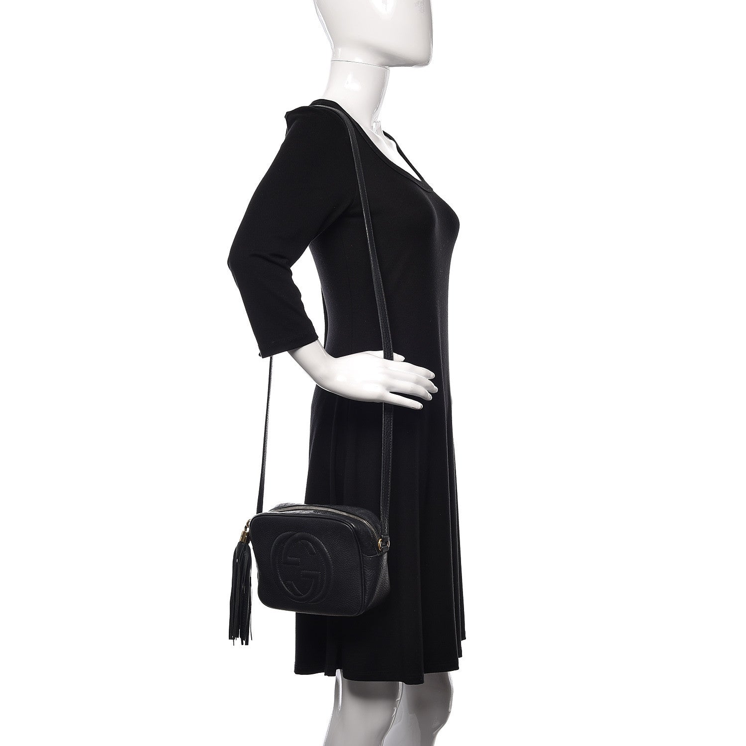 Gucci Pebbled Calfskin Small Soho Disco Bag Black 2 of 16