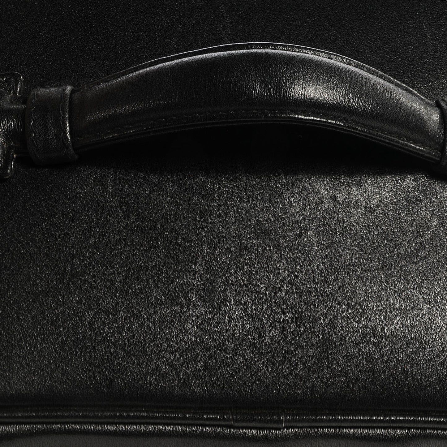 Lambskin Vanity Cosmetic Bag Black