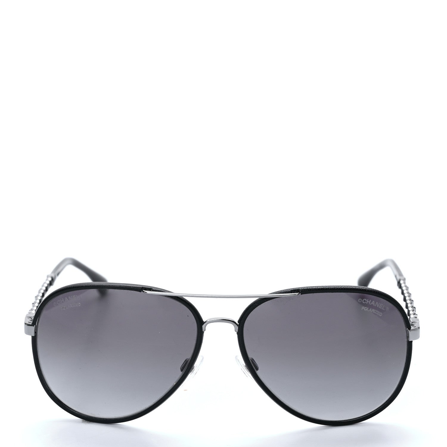 Chanel Metal Polarized Pilot Winter Sunglasses 4219-Q Black 2 of 9