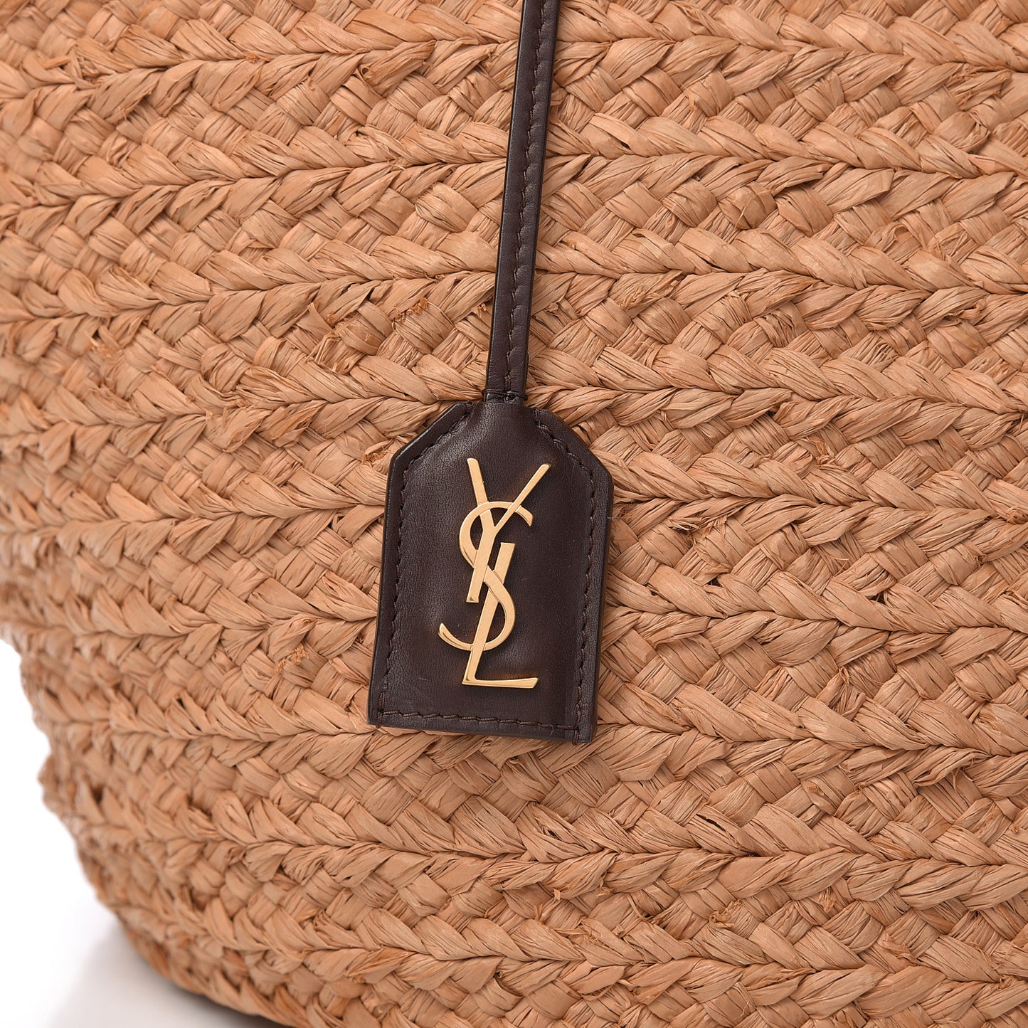 Raffia Calfskin Medium Panier Tote