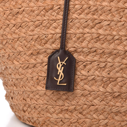 Saint Laurent Raffia Calfskin Medium Panier Tote 8 of 10