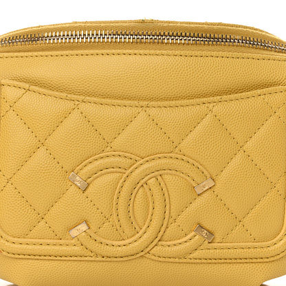Chanel Caviar Quilted Filigree Waist Bag Yellow 8 of 15