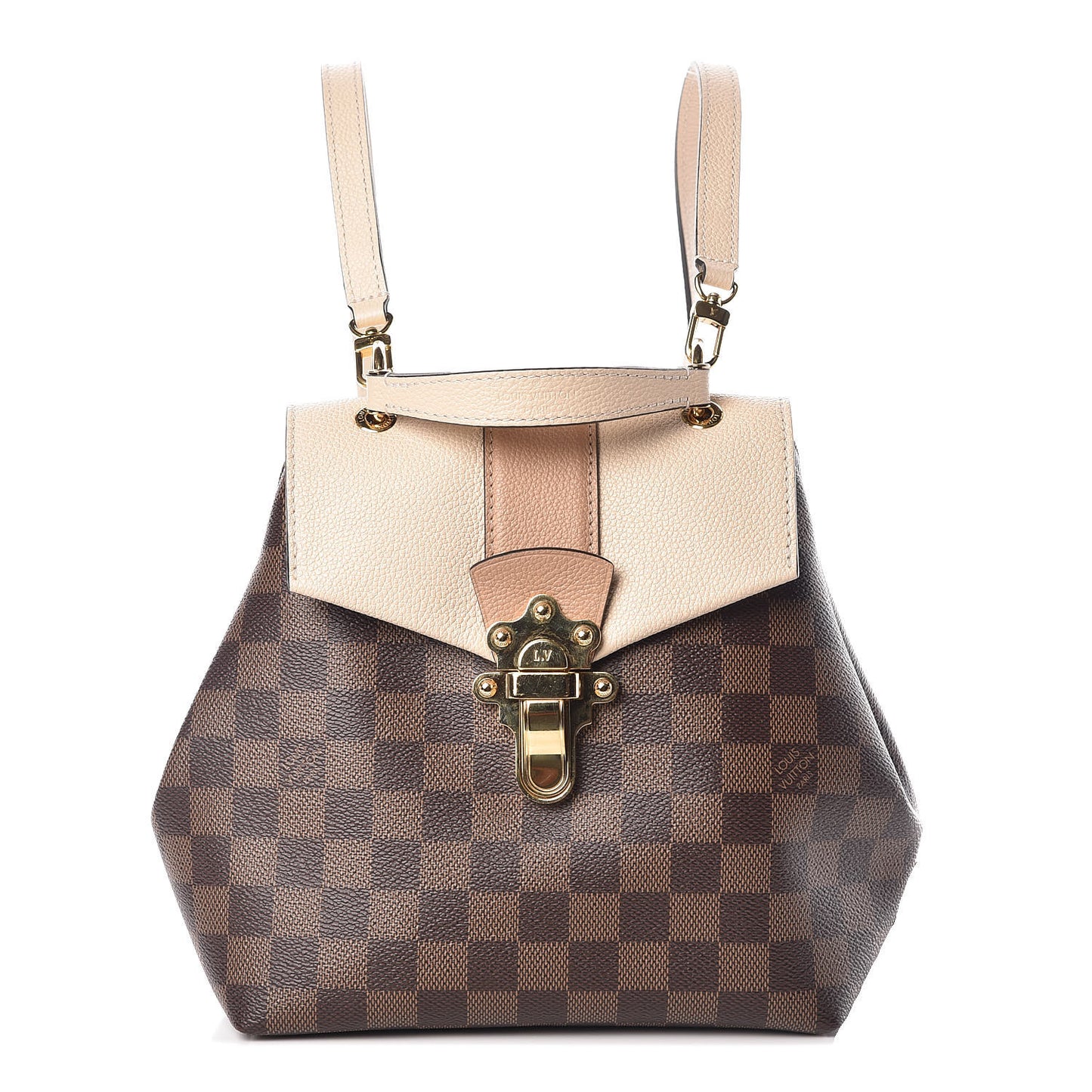 Damier Ebene Clapton Backpack Creme