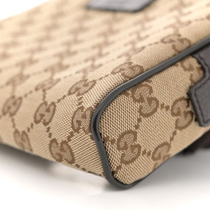 Gucci Monogram Dollar Calfskin Belt Bag Beige Ebony Testa di Moro Marrone Scuro 10 of 10