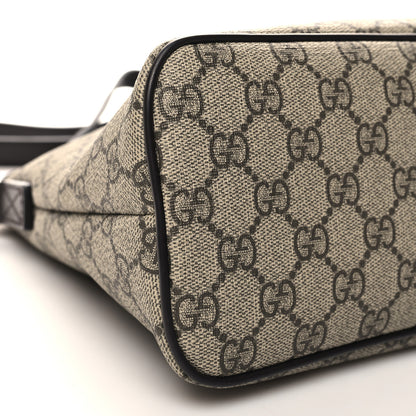 Gucci GG Supreme Monogram Small Zippered Tote Dark Brown 9 of 10