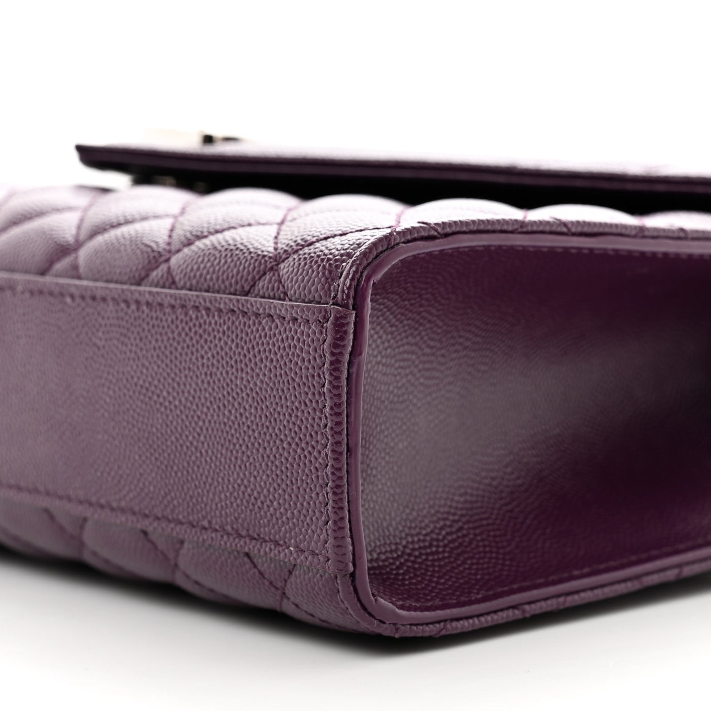 Grain De Poudre Textured Mixed Matelasse Triquilt Medium Monogram Satchel Lilac