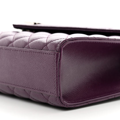 Saint Laurent Grain De Poudre Textured Mixed Matelasse Triquilt Medium Monogram Satchel Lilac 10 of 10