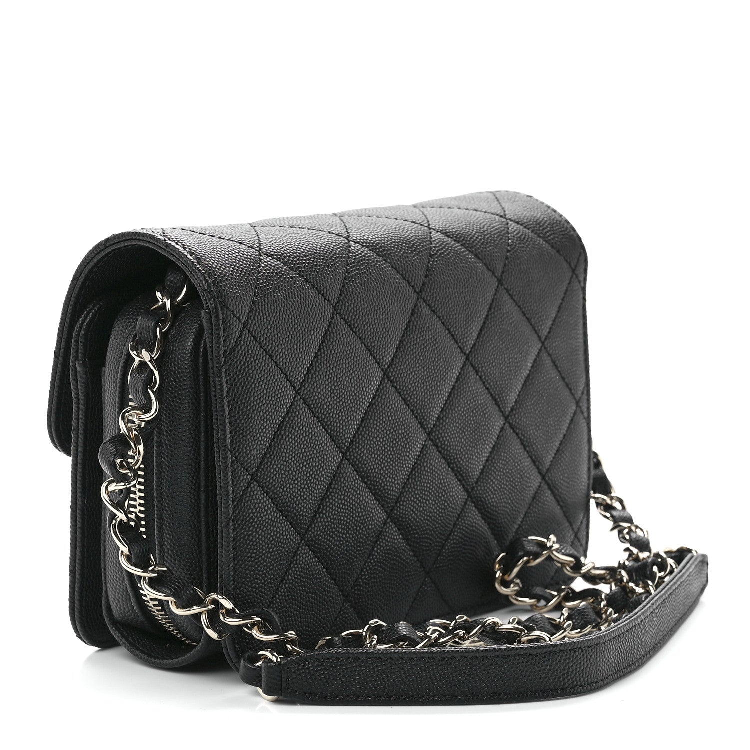 Chanel Caviar Quilted Like A Wallet Flap Black 3 of 10