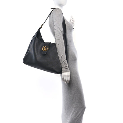 Gucci Goatskin Large Aphrodite Shoulder Bag Black 2 of 10