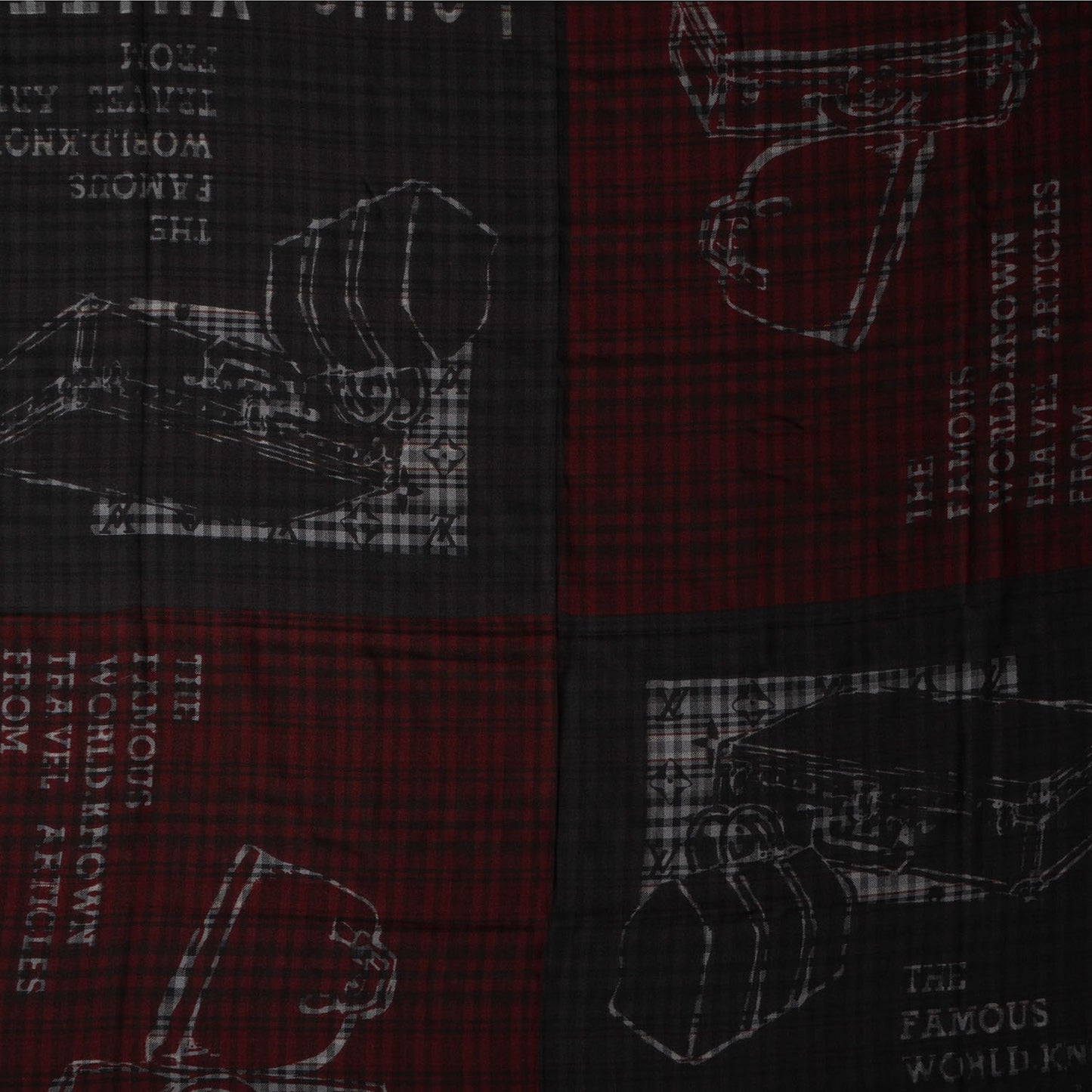 Mens Fleece Wool Silk Trunks Shawl Gris Rouge
