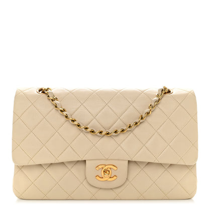 Chanel Lambskin Quilted Medium Double Flap Beige 1 of 12