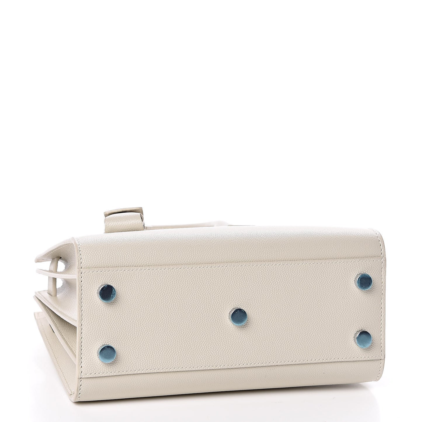 Grained Calfskin Nano Sac de Jour Dove White
