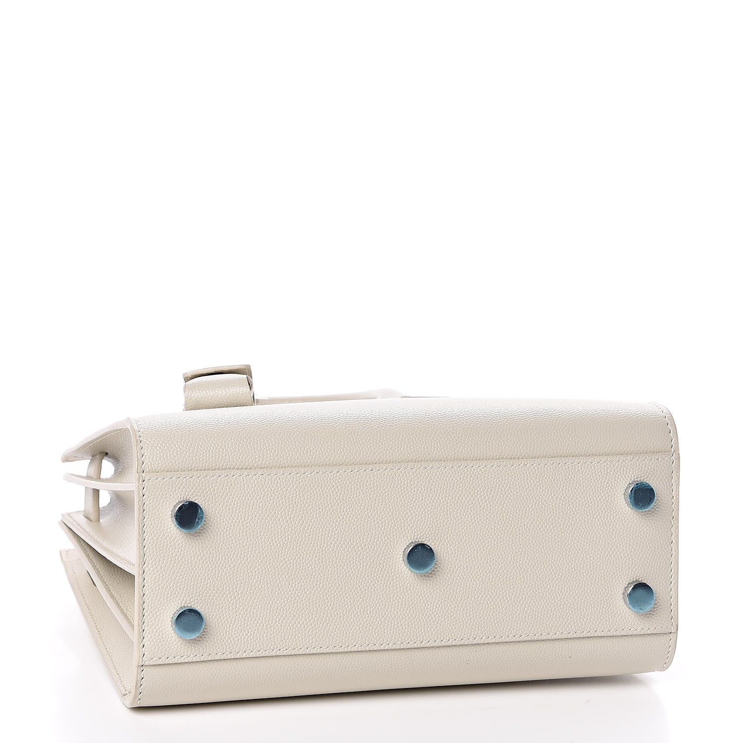 Saint Laurent Grained Calfskin Nano Sac de Jour Dove White 4 of 10