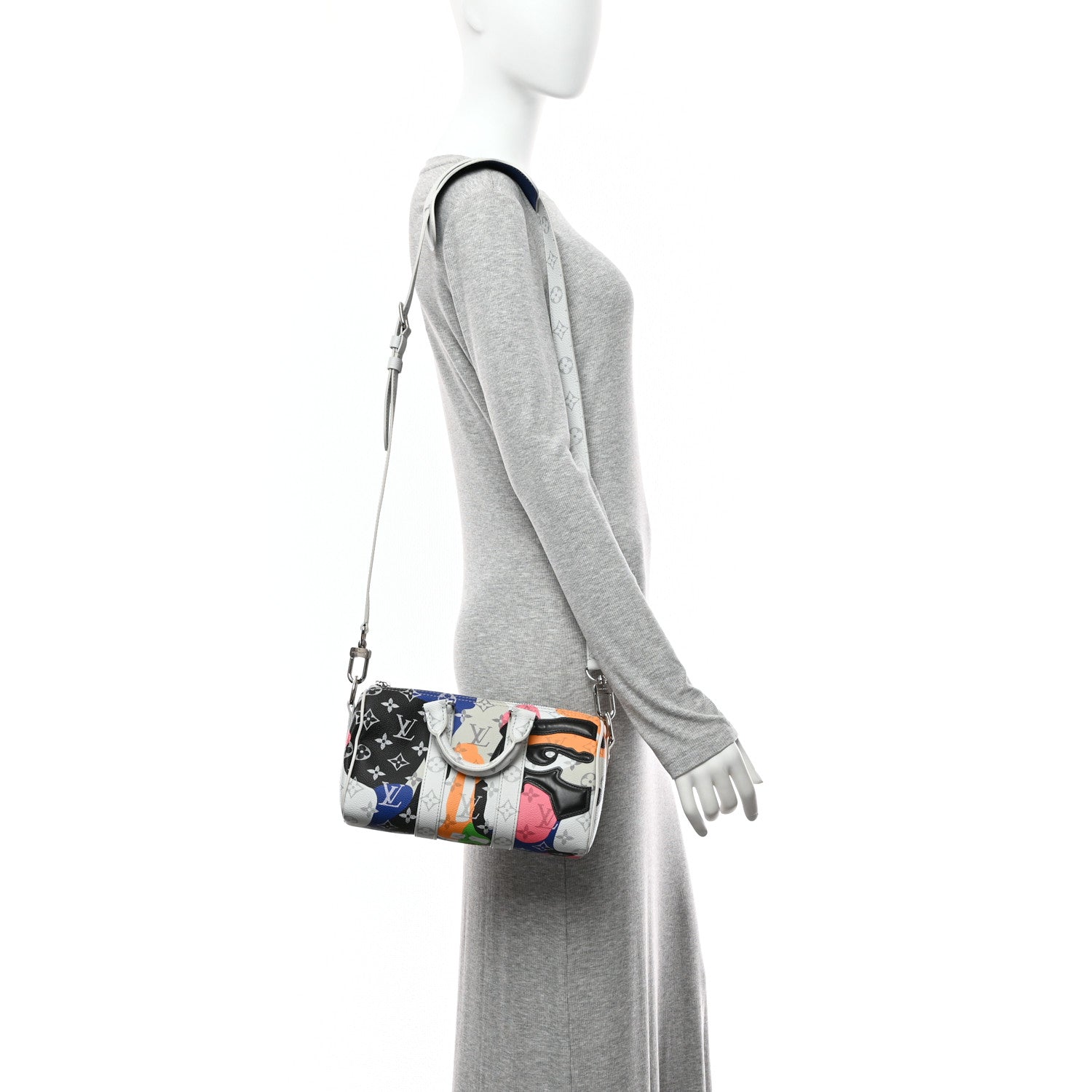 Louis Vuitton Monogram Calfskin Keepall Bandouliere 25 Multicolor 2 of 10
