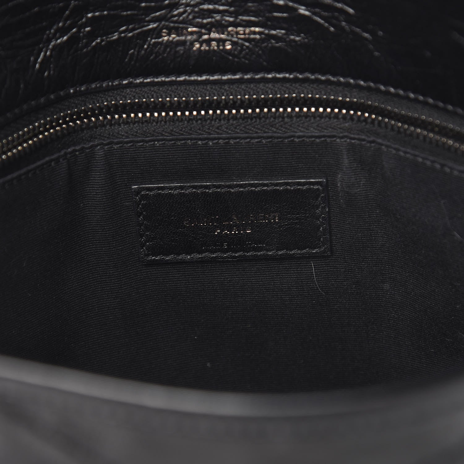 Saint Laurent Crinkled Calfskin Matelasse Monogram Medium Niki Chain Satchel Black 7 of 11