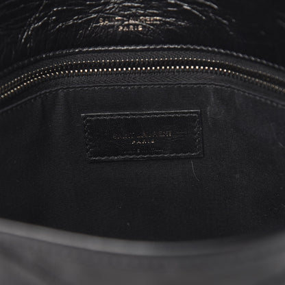 Saint Laurent Crinkled Calfskin Matelasse Monogram Medium Niki Chain Satchel Black 7 of 11
