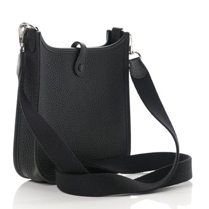 Hermes Taurillon Clemence Evelyne TPM Black 3 of 11